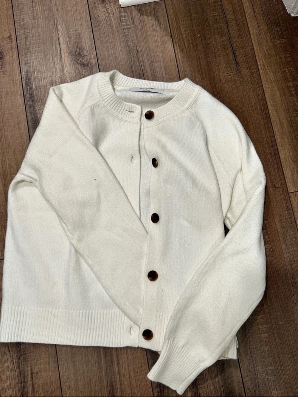 Primark Essential Button-Down Cardigan White Size Large